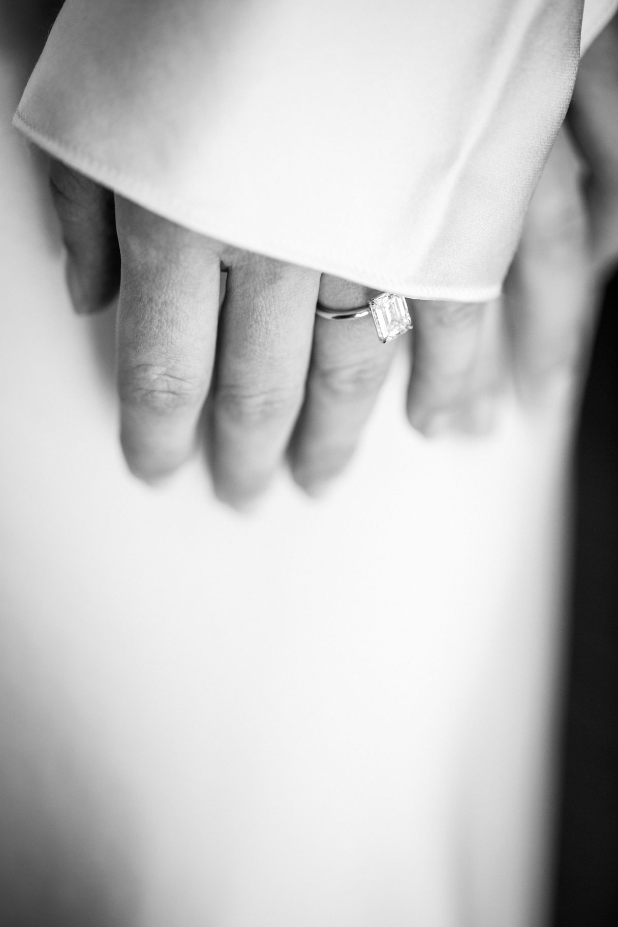 Black and white close-up shot of M