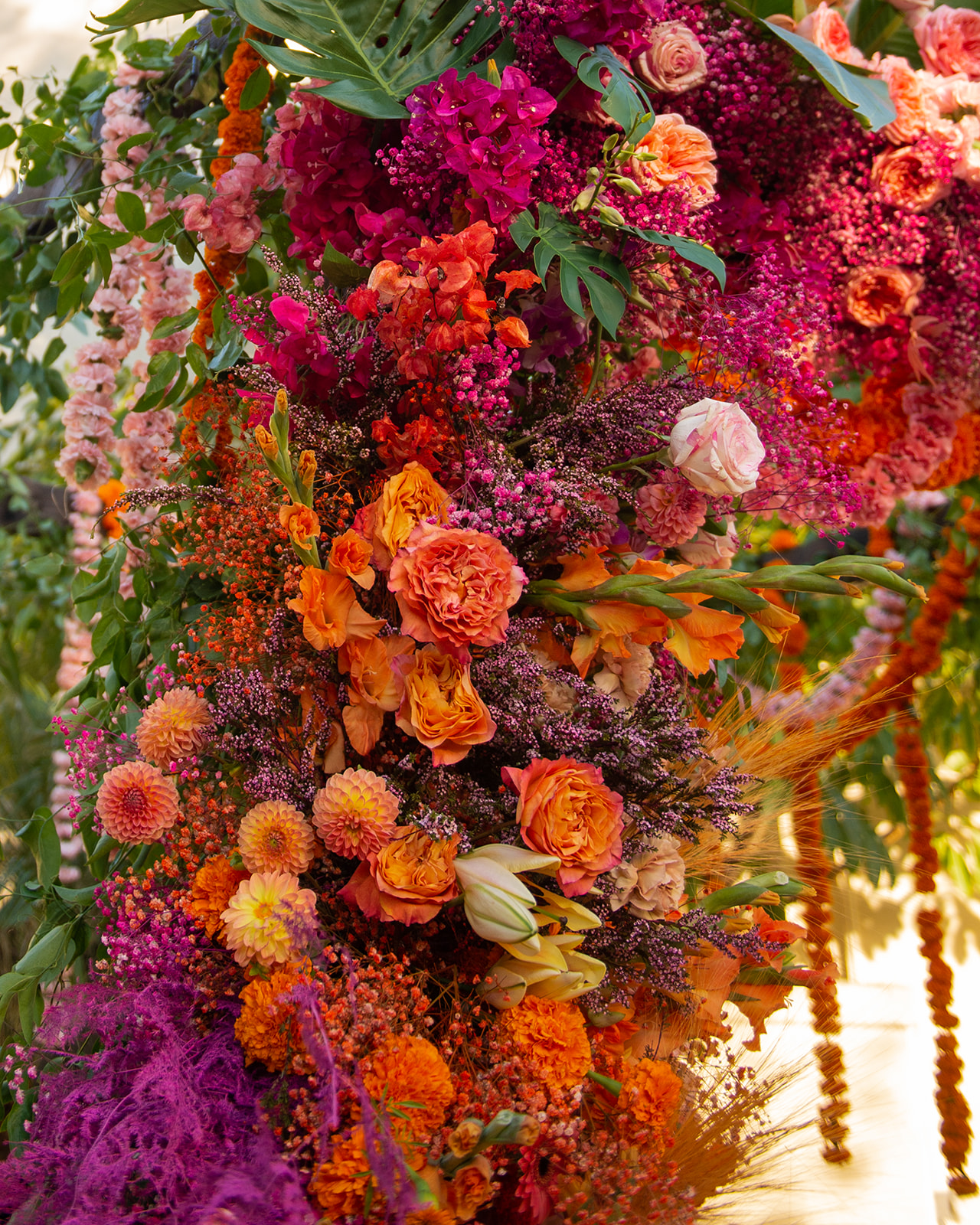 Another detail shot of the mandap blooms.
